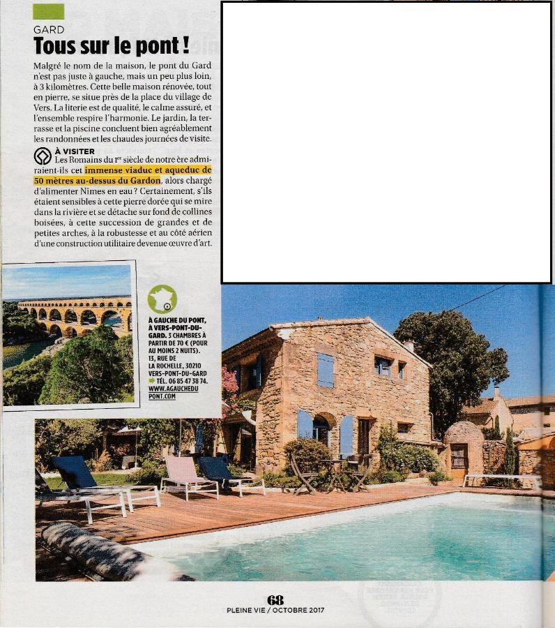 A Gauche Du Pont Hotel Vers-Pont-du-Gard Esterno foto